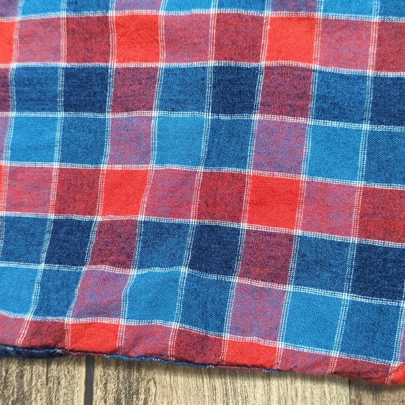 Best Made Co. Linen Blend Check Pattern Shirt Size XL in Red/Blue - Picture 9 of 10